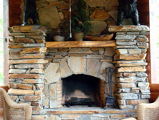 outdoor fireplace